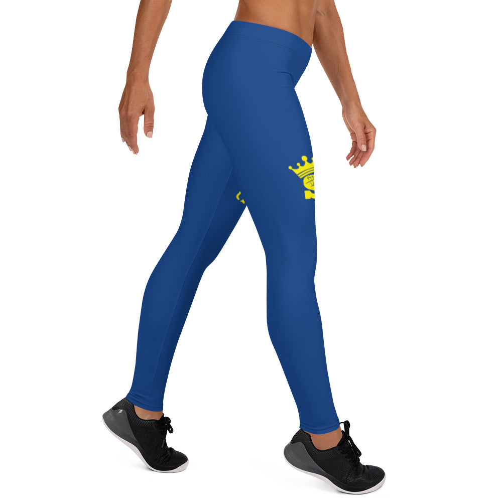 Blue Queen Leggings (yellow logo)
