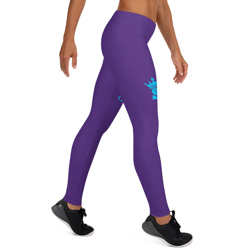 Indigo Queen Leggings (sky blue logo)
