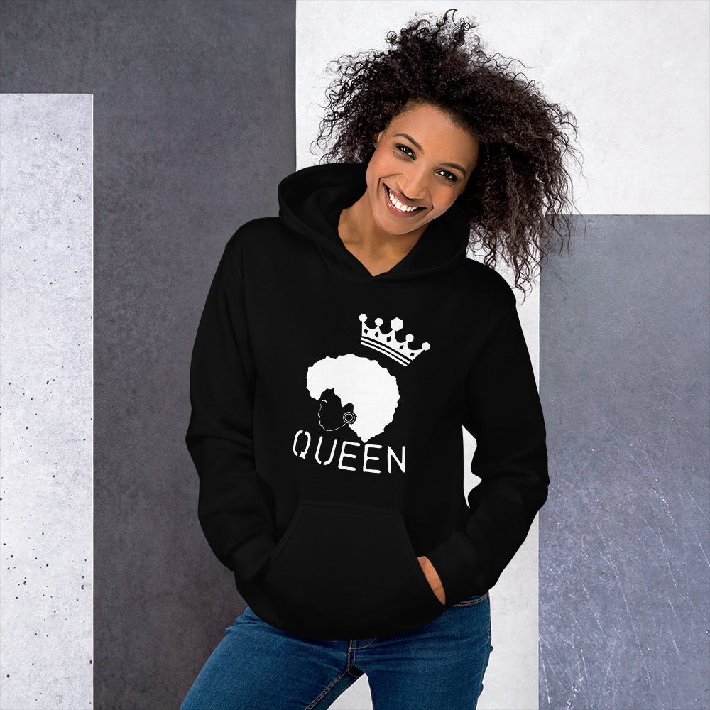 Black Queen Hoodie (white logo)
