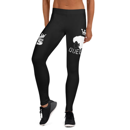 Black Queen Leggings (white logo)