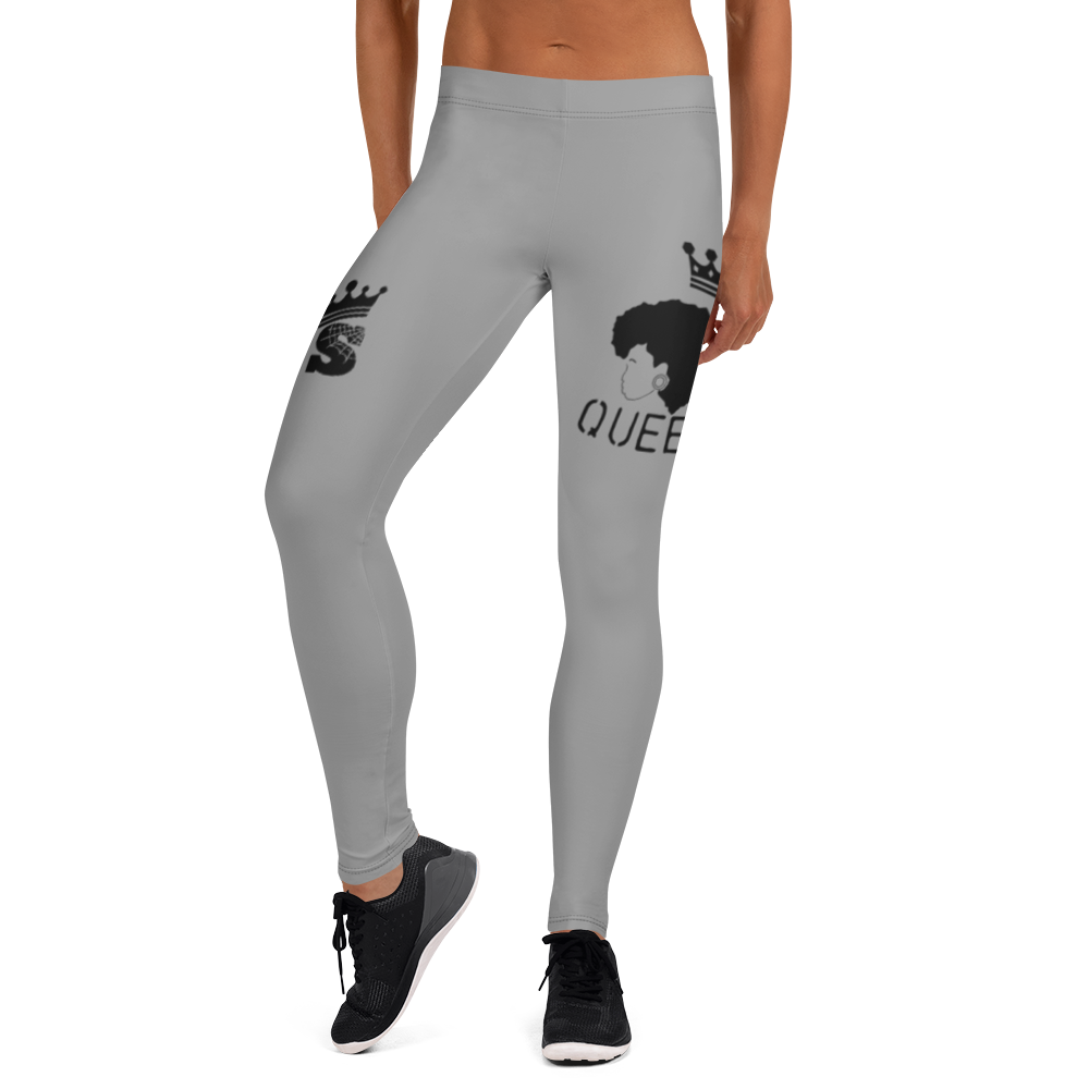 Gray Queen Leggings (black logo)