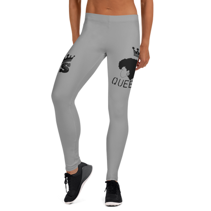 Gray Queen Leggings (black logo)