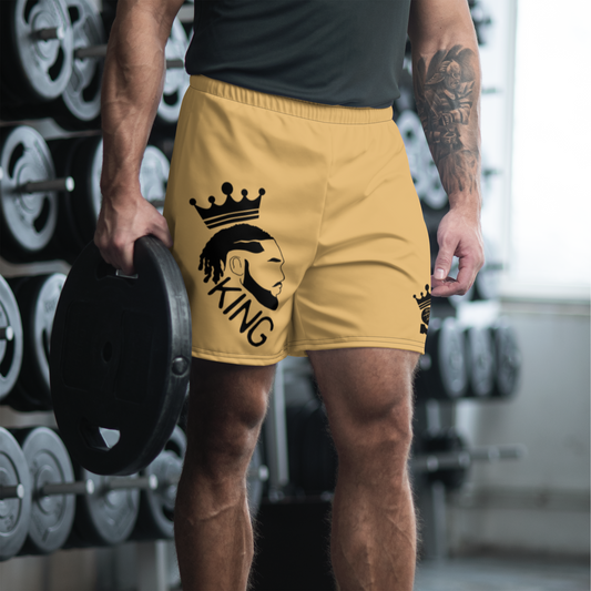Tan King Shorts (black logo)