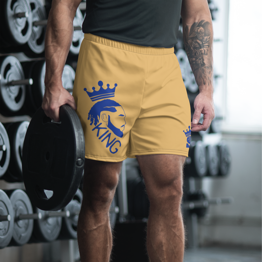 Tan King Shorts (blue logo)