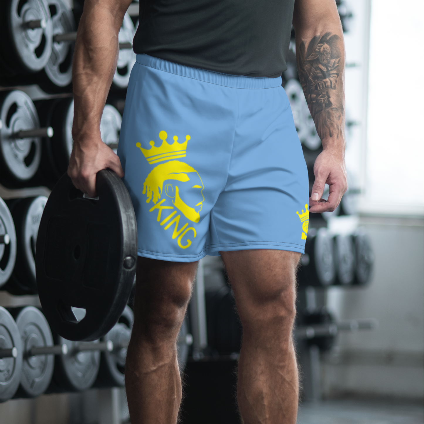 Blue King Shorts (yellow logo)