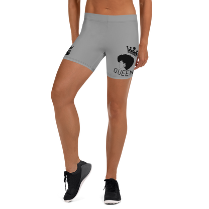 Gray Queen Shorts (black logo)