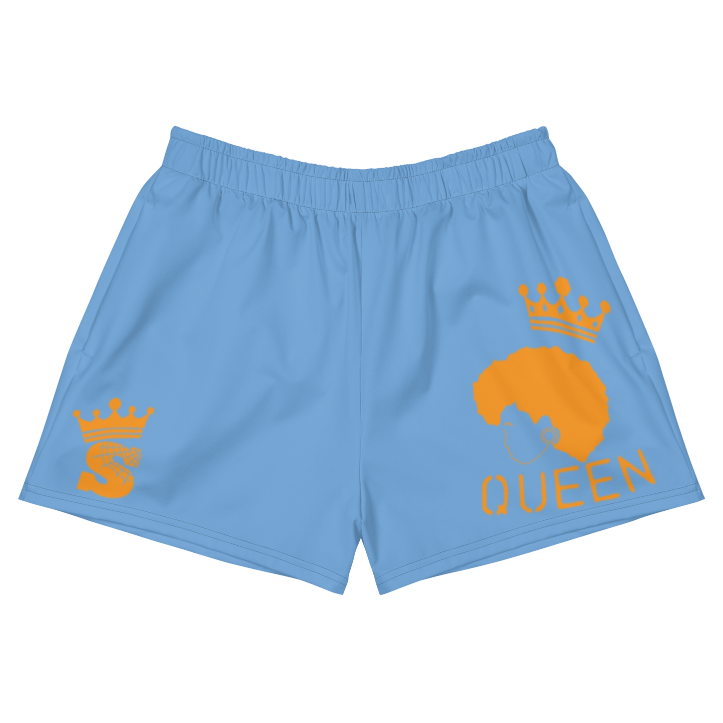 Blue Queen Shorts (orange logo)