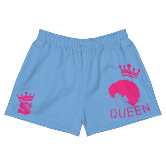 Blue Queen Shorts (pink logo)