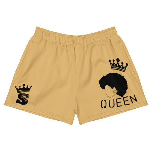 Tan Queen Shorts (black logo)