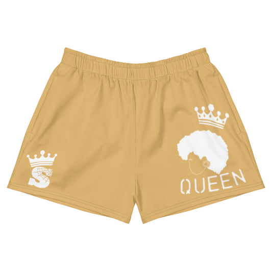 Tan Queen Shorts (white logo)