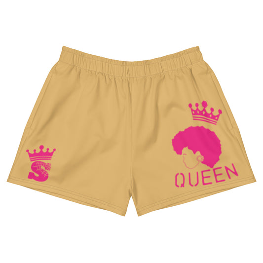 Tan Queen Shorts (pink logo)