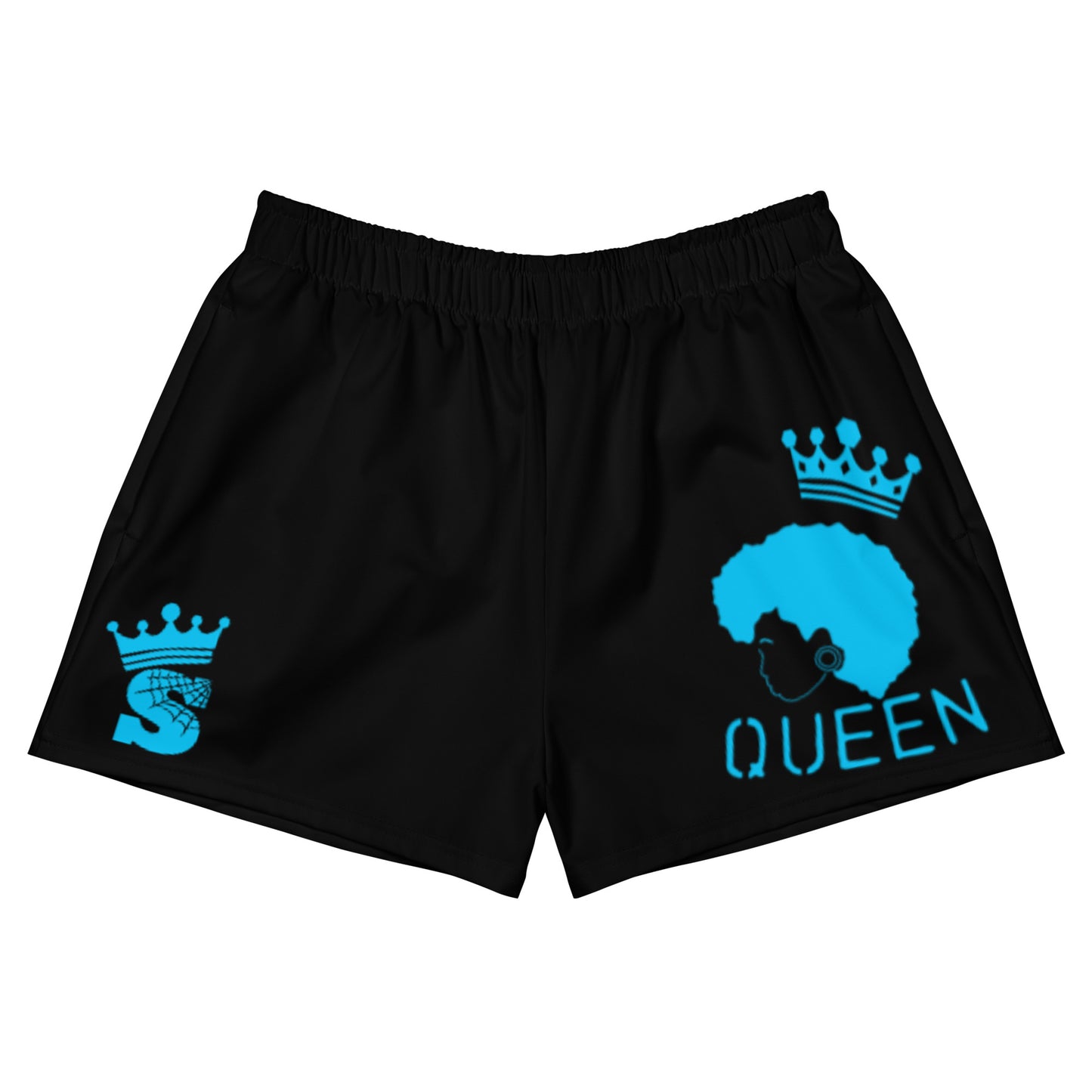 Black Queen Shorts (light blue logo)