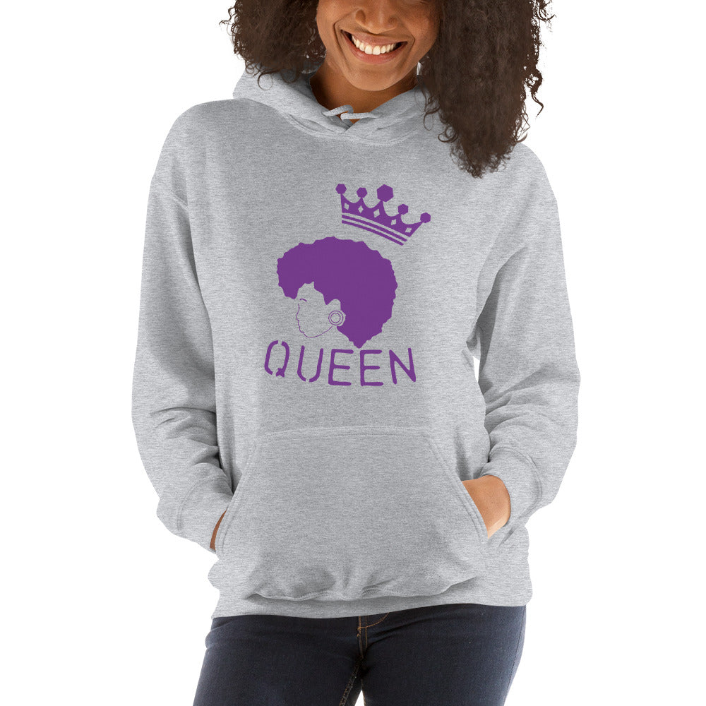 Royal Purple Queen logo Hoodie